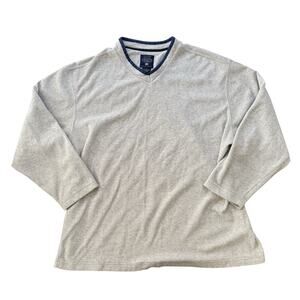 Faded Glory Mens XL Long Sleeve Cream Color V Neck Sweater